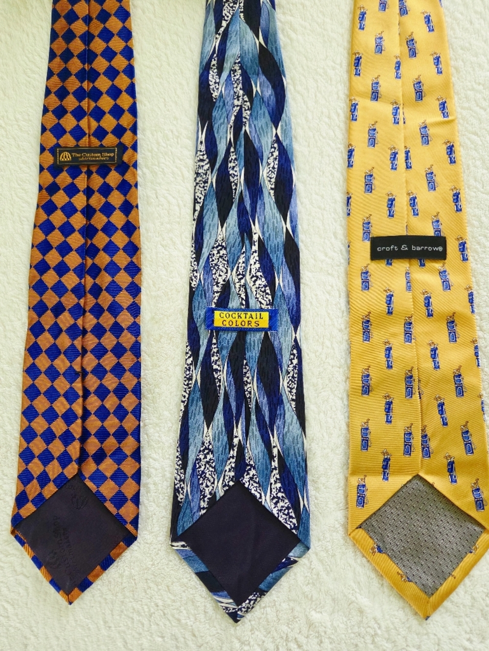 Vintage!!! Men's Silk Necktie Bundle of 3